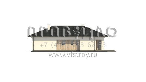 Проект четырехкомнатного одноэтажного дома с удобной внутренней планировкой S3-113-1 (Z354)