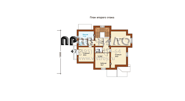 Проект уютного коттеджа L-327-1K