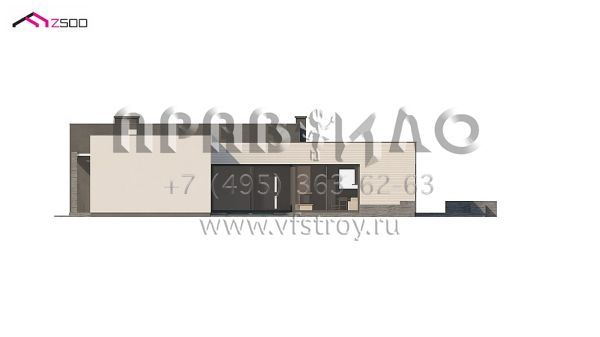 Проект большого одноэтажного дома с гаражом на три автомобиля S3-236-3 (Zx99)