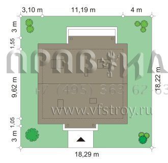 Проект небольшого мансардного коттеджа S8-142-1 (Жабка 2)