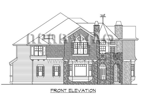 Проект особняка с гаражом на три машины S5-409 (341-00255)