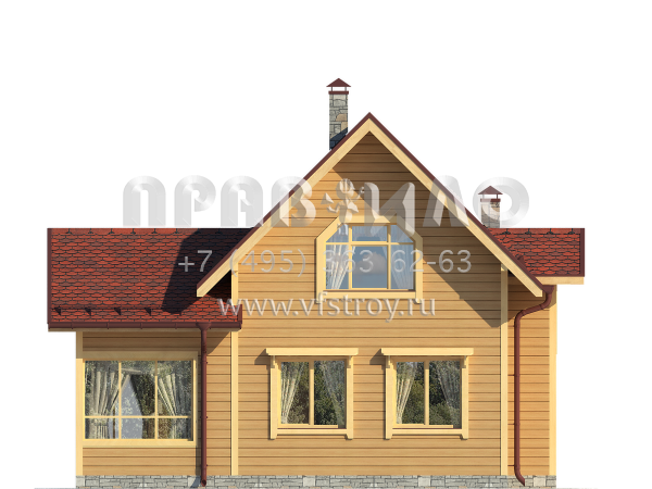 Дом из бруса для сезонного отдыха S7-108 (1-35)