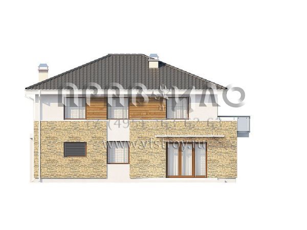 Проект современного пятикомнатного двухэтажного коттеджа s3-192-5 (Zx29 S)