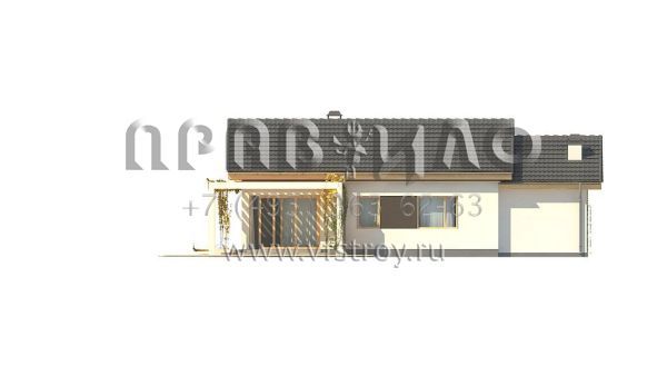 Проект дачного дома с двускатной кровлей  S3-105-2 (Z259)