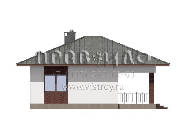 Проект кирпичного гостевого дома-бани S7-44(5-05)