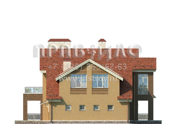 Дом из газобетона с гаражом и просторной игровой комнатой S7-275 (3-25)