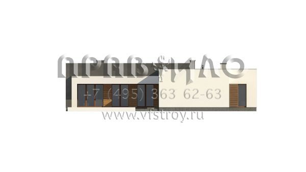 Проект современного одноэтажного коттеджа с большим гаражом S3-181-6 (Zx133)