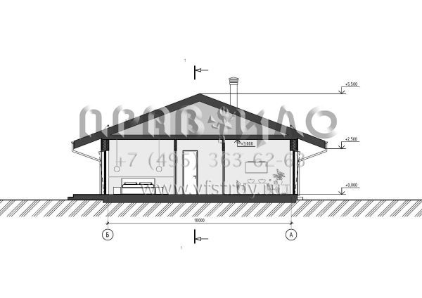 Проект дома из ж/б панелей с сауной и комбинированным фасадом SP-143-1
