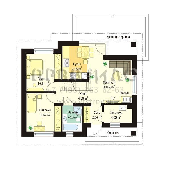 Проект стильного одноэтажного коттеджа S8-109 (Бонифаций)