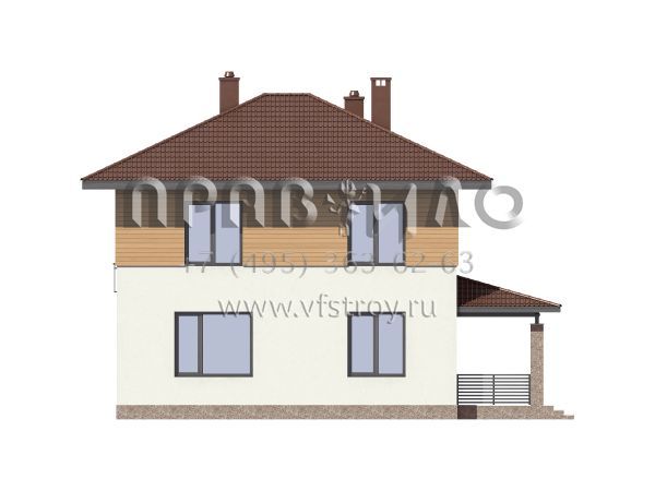 Проект экономичного двухэтажного загородного дома S7-132 (3-46)