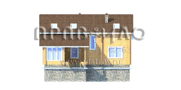 Проект деревянного загородного дома с большим подвалом S7-198 (1-14)