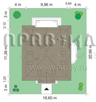Проект дома с солидным входом S8-183-2 (Шалость)