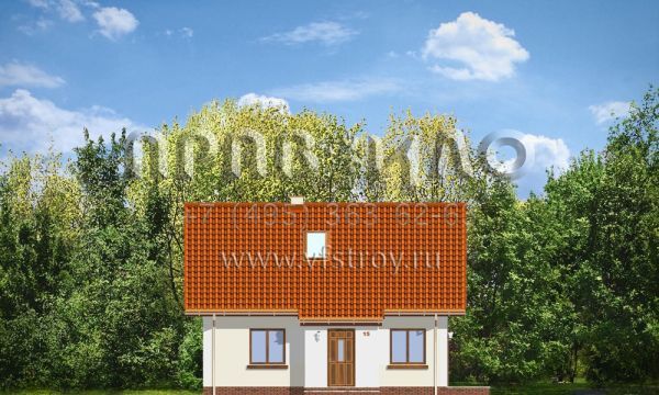 Проект дачного дома с 2 спальнями S8-80-2 (Сосенка 3)