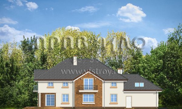 Проект загородного дома с камином S8-417 (Оказалый)