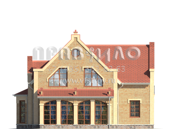 Проект респектабельного загородного дома в романском стиле S7-205(3-14)