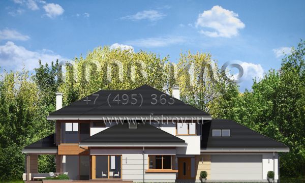Проект эксклюзивного коттеджа S8-432-1 (Дом с видом)