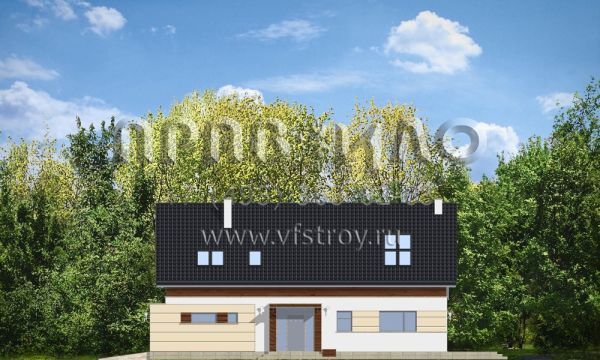 Проект современного дома из керамоблоков S8-281-2 (Современный)