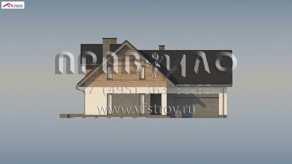 Проект мансардного дома с оригинальной архитектурой S3-251 (Z359)