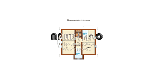 Проект дома из кирпича  K-223-1K
