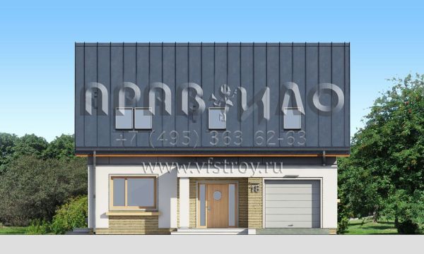 Проект коттеджа с мансардными окнами S8-191 (Альбатрос)