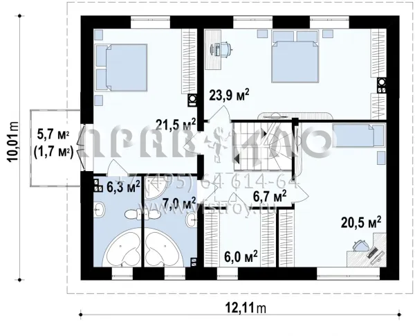 Проект виллы в современном стиле  S3-193-1(Zx29)