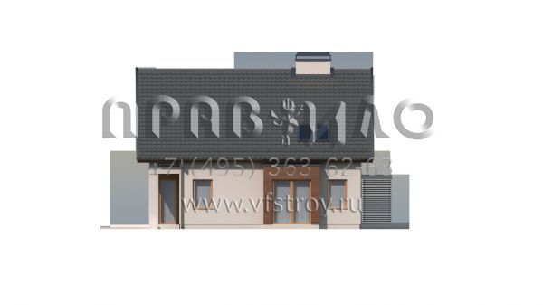 Проект небольшого мансардного дома для семьи из нескольких человек S3-159 (Z166)