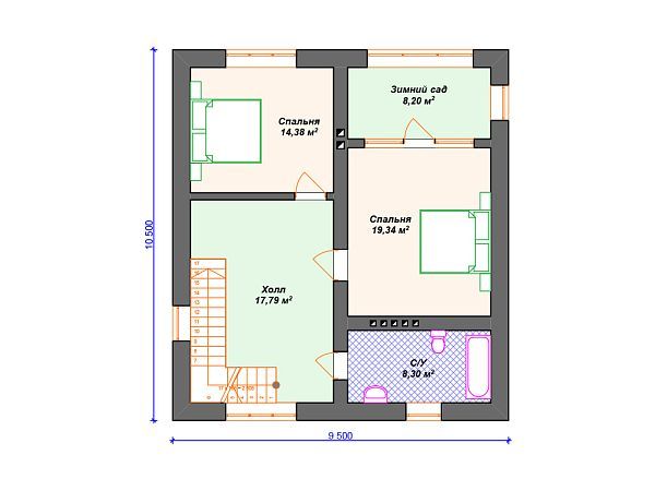 Проект каменного дома S4-150 (К-187)