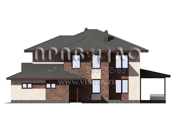 Проект дома из газобетона с двойным гаражом S7-269 (3-45b.2)