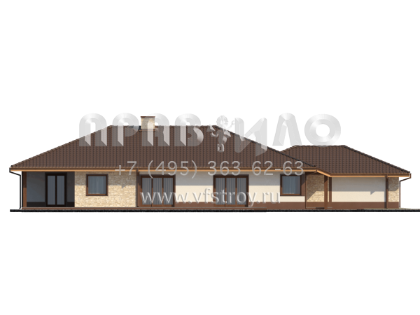 Проект просторного частного дома с пристроенным гаражом  S3-271 (Z82)