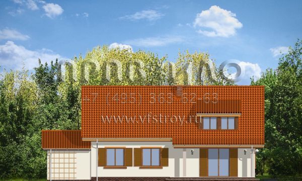Проект газобетонного коттеджа на 2 семьи S8-213 (Фрашка 2)