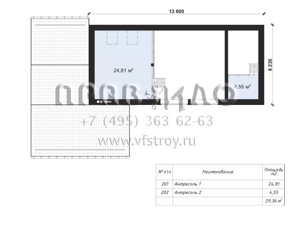 Проект современной бани с просторной гостиной и большой террасой S-93