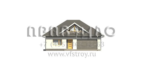 Проект Г-образного дома с встроенным гаражом на два автомобиля  S3-275 (Z306)