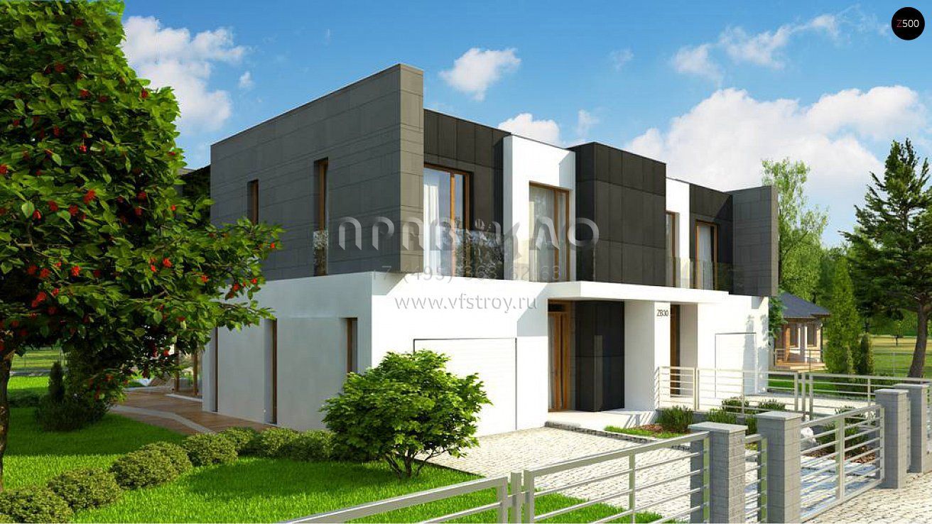 План расположения таунхауса Zb7 на участке