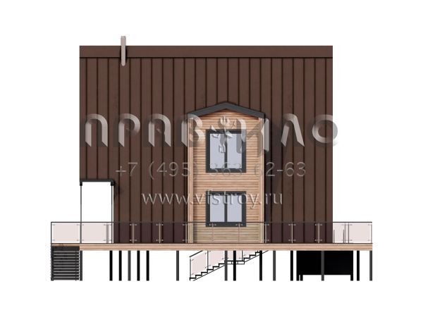 Дом A-frame с обходной террасой и бассейном S7-195 (4-04)