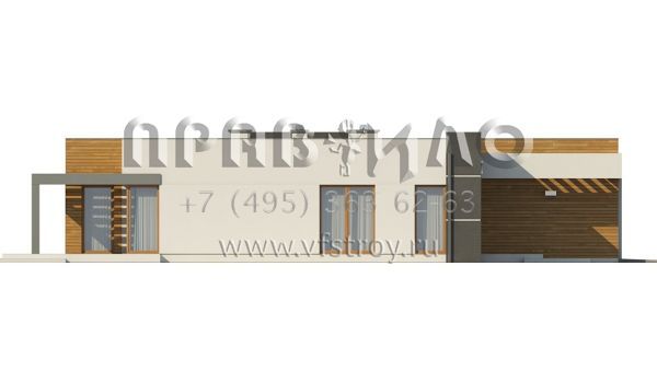  Проект особняка в стиле хайтек с плоской кровлей S3-165-4 (ZX100)