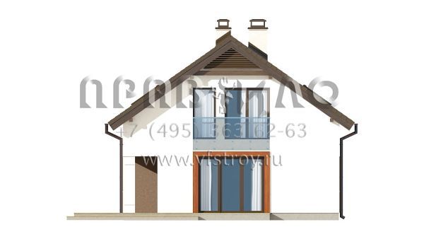 Проект частного двухэтажного дома с угловой террасой S3-157-3 (Z228)