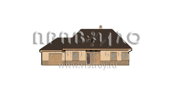 Проект многокомнатного одноэтажного дома с встроенным гаражом S3-272-2 (Z84 GL)