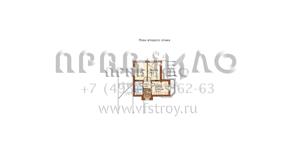Небольшой загородный коттедж с большой террасой H-207-1P