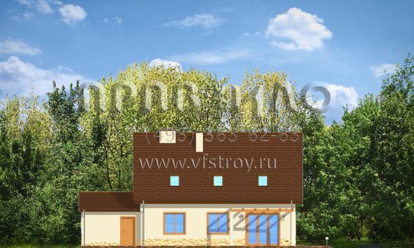 Проект дома с пристроенным гаражом S8-198-2 (Лесной Заулок 2)