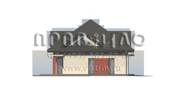 Проект коттеджа с мансардой и гаражом  S3-199 (Z278)