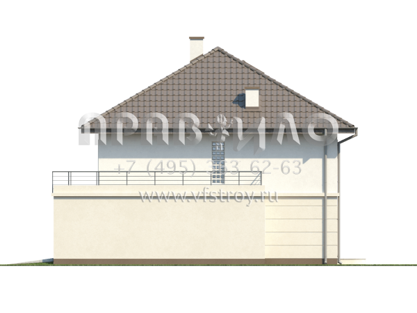 Проект двухэтажного солидного коттеджа с гаражом  S3-231-1 (Zx10)