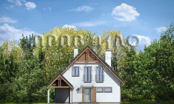 Проект экономичного дома из силикатных блоков S8-146-1 (Ясь)