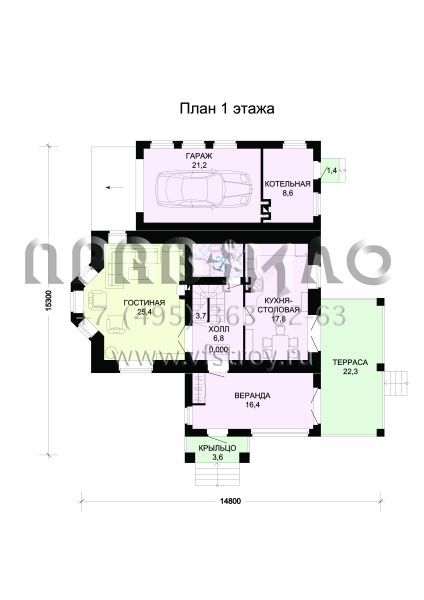 Проект загородного дома из кирпича S7-171 (2-03)