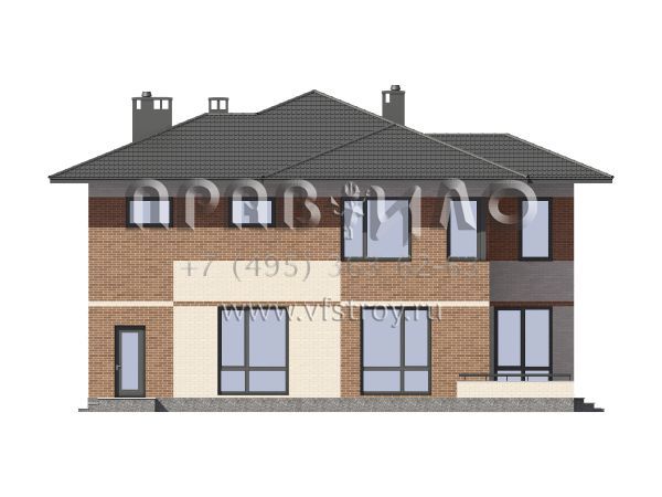 Проект современного особняка из кирпича S7-211(2-18)