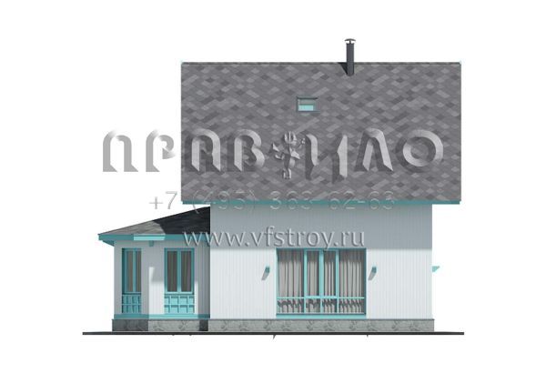 Дом с верандой S6-113(H-113-1S)