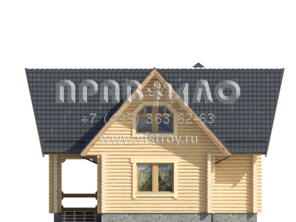 Бревенчатый дом для семьи из четырех человек S7-126 (1-05)