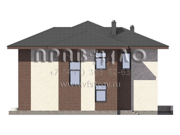 Проект двухэтажного загородного дома из газобетона S7-220 (3-45.1)