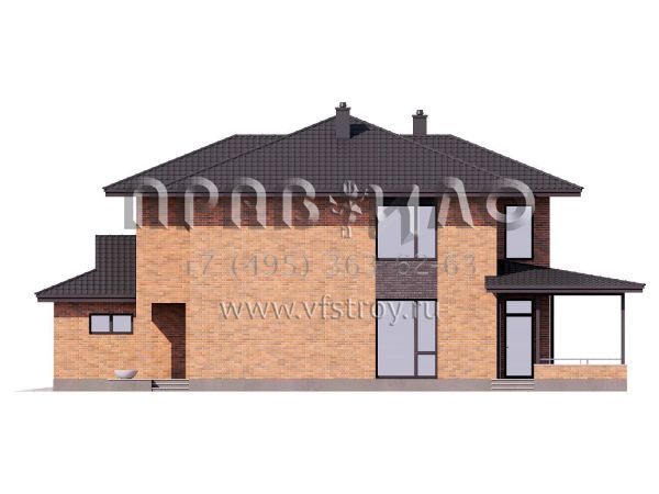 Дом из газобетона с гаражом на два автомобиля S7-216 (3-65b)