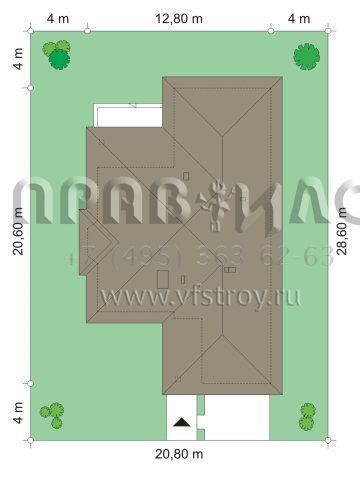Проект дома для узкого участка S8-226 (Наталья 4)