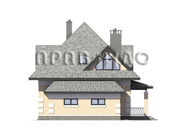 Экономичный загородный дом с гаражом S7-145 (3-27b)